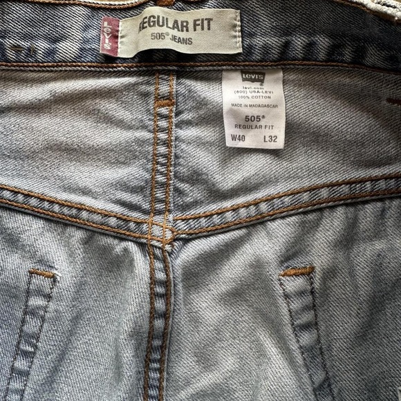 Vintage Y2K Levi’s 505 regular straight leg denim jeans 100% cotton 29x30 - Picture 5 of 12